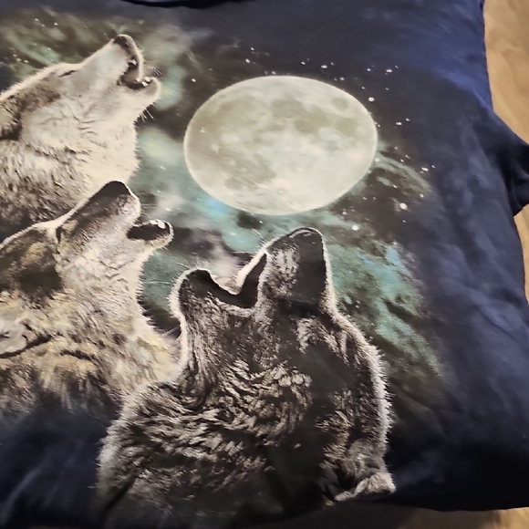 2007 The Mountain Wolves Tie Dye Navy Tee Women Medium Wildlife Y2k Grunge - Picture 3 of 8